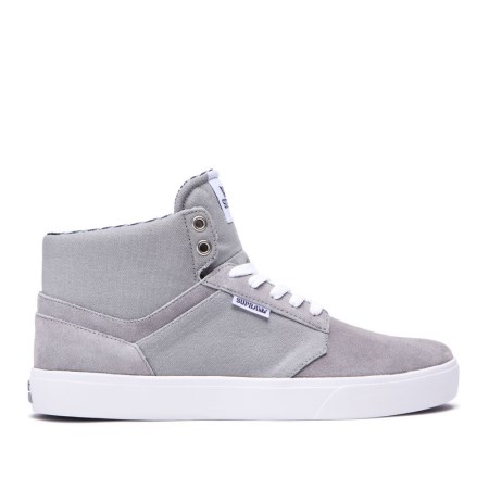 Supra Yorek High Mens High Tops Shoes Grey UK 75EID